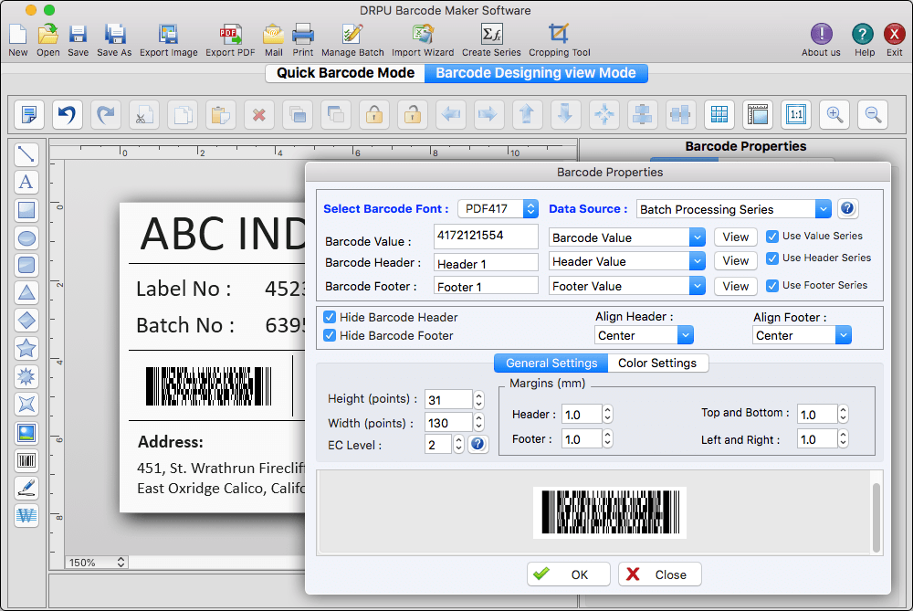 Barcode Properties